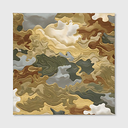 Холст квадратный Золотистый камуфляж, цвет: 3D-принт — фото 2