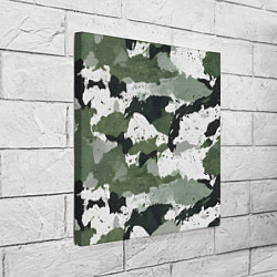 Холст квадратный Зеленый фактурный камуфляж, цвет: 3D-принт — фото 2