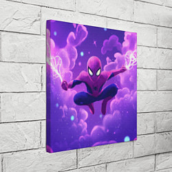 Холст квадратный Человек-паук на фоне облаков, цвет: 3D-принт — фото 2