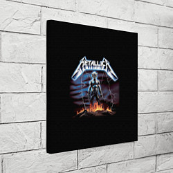 Холст квадратный Metallica - neon fantasy, цвет: 3D-принт — фото 2