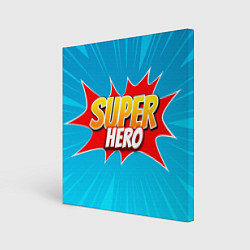 Холст квадратный Superhero comic style, цвет: 3D-принт