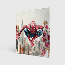 Холст квадратный Человек паук паркур, цвет: 3D-принт