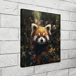 Холст квадратный Красная панда в лесной чаще, цвет: 3D-принт — фото 2