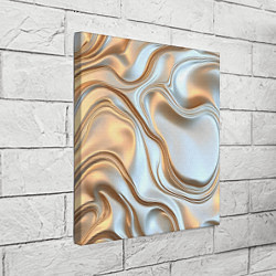 Холст квадратный Жидкое белое золото, цвет: 3D-принт — фото 2