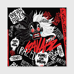 Холст квадратный Круэлла - big pictures, цвет: 3D-принт — фото 2