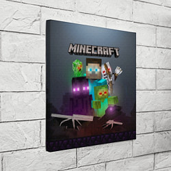 Холст квадратный End and peace - Minecraft, цвет: 3D-принт — фото 2