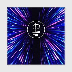 Холст квадратный Pink Floyd neon energy, цвет: 3D-принт — фото 2
