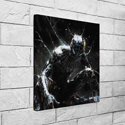 Холст квадратный Человек-паук в черном костюме, цвет: 3D-принт — фото 2