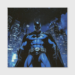 Холст квадратный Бэтмен синий город, цвет: 3D-принт — фото 2