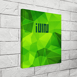 Холст квадратный Gidle green poly, цвет: 3D-принт — фото 2