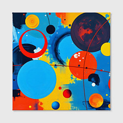 Холст квадратный Космическая абстракция с кругами, цвет: 3D-принт — фото 2