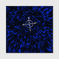 Холст квадратный Megadeth blue energy, цвет: 3D-принт — фото 2