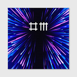 Холст квадратный Depeche Mode neon energy, цвет: 3D-принт — фото 2