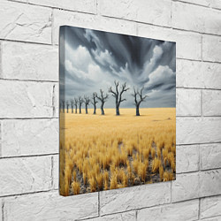 Холст квадратный Деревья в поле, цвет: 3D-принт — фото 2