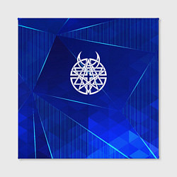 Холст квадратный Disturbed blue poly, цвет: 3D-принт — фото 2
