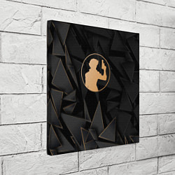 Холст квадратный Cowboy Bebop golden poly, цвет: 3D-принт — фото 2