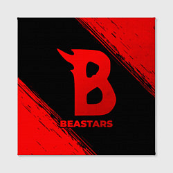 Холст квадратный Beastars - red gradient, цвет: 3D-принт — фото 2