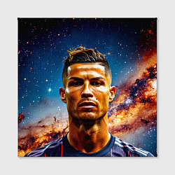 Холст квадратный Криштиану Роналду в космосе, цвет: 3D-принт — фото 2