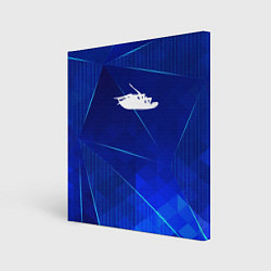 Холст квадратный Papa Roach blue poly, цвет: 3D-принт