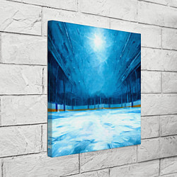 Холст квадратный Хоккейная площадка, цвет: 3D-принт — фото 2