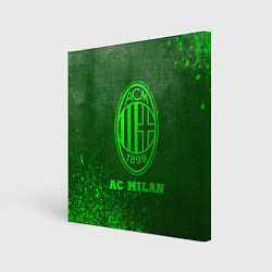 Холст квадратный AC Milan - green gradient, цвет: 3D-принт