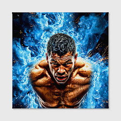Холст квадратный Артуро Гатти в синем пламени, цвет: 3D-принт — фото 2
