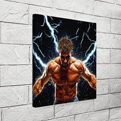 Холст квадратный Рестлер в молниях, цвет: 3D-принт — фото 2