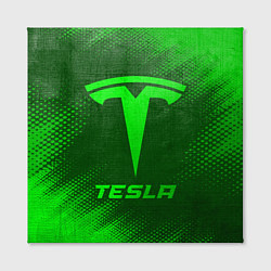 Холст квадратный Tesla - green gradient, цвет: 3D-принт — фото 2