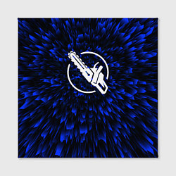 Холст квадратный Chainsaw Man blue energy, цвет: 3D-принт — фото 2
