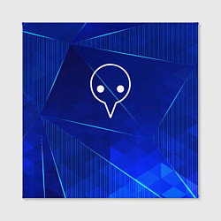 Холст квадратный Evangelion blue poly, цвет: 3D-принт — фото 2