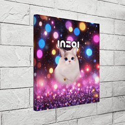 Холст квадратный Inzoi кошечка и логотип, цвет: 3D-принт — фото 2