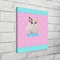 Холст квадратный Inzoi с кошечкой, цвет: 3D-принт — фото 2
