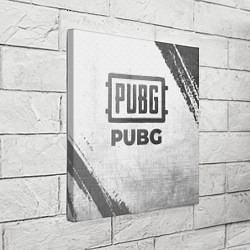 Холст квадратный PUBG - white gradient, цвет: 3D-принт — фото 2