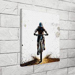 Холст квадратный Горный велосипед на белом, цвет: 3D-принт — фото 2