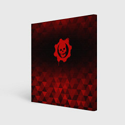 Холст квадратный Gears of War red poly, цвет: 3D-принт