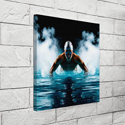 Холст квадратный Плавание брассом в дыму, цвет: 3D-принт — фото 2