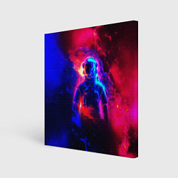 Холст квадратный Космонавт в пламени, цвет: 3D-принт
