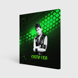 Холст квадратный Сектор газа зеленый текстурный фон, цвет: 3D-принт