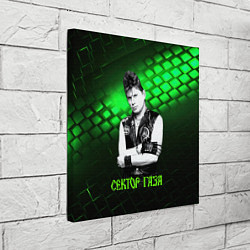 Холст квадратный Сектор газа зеленый текстурный фон, цвет: 3D-принт — фото 2