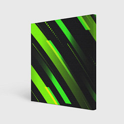 Холст квадратный Color black green, цвет: 3D-принт