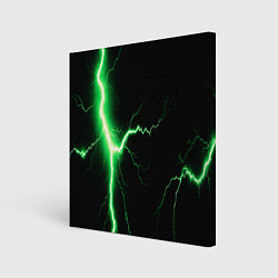 Холст квадратный Lightning green, цвет: 3D-принт