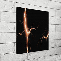 Холст квадратный Lightning orange, цвет: 3D-принт — фото 2