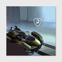 Холст квадратный Lamborghini - motorsport extreme, цвет: 3D-принт — фото 2