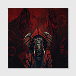 Холст квадратный Слон в балахоне, цвет: 3D-принт — фото 2