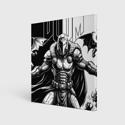 Холст квадратный Doom guy and demons, цвет: 3D-принт