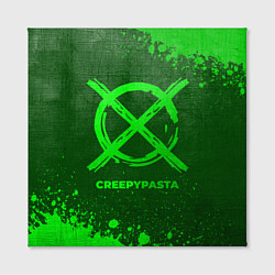 Холст квадратный CreepyPasta - green gradient, цвет: 3D-принт — фото 2