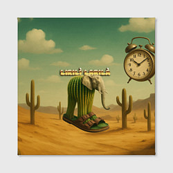 Холст квадратный Lirili Larila мем, цвет: 3D-принт — фото 2