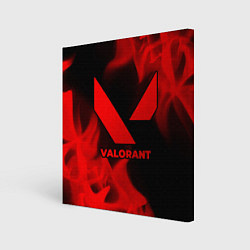 Холст квадратный Valorant - red gradient, цвет: 3D-принт