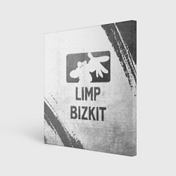 Холст квадратный Limp Bizkit - white gradient, цвет: 3D-принт