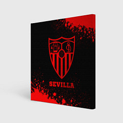 Холст квадратный Sevilla - red gradient, цвет: 3D-принт
